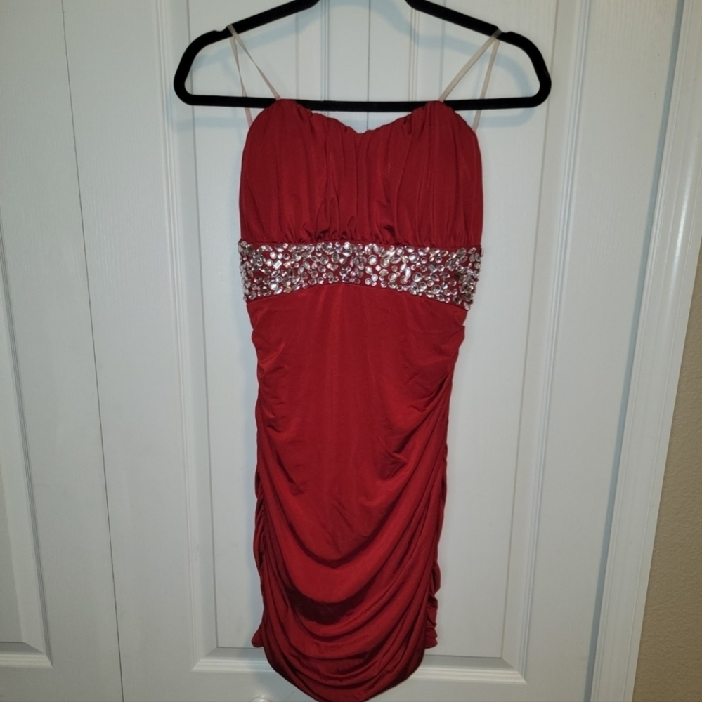 Luxurious Red Mini Dress